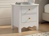 Vente-unique - ILIZANA Nachttisch Holz, Platte Weiß - B 40 cm x H 50 cm x L 45 cm Bild 5