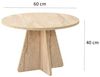Elegant Coffee Table, 60 cm Diameter, 40 cm Height | 100% Melamine Coated Particle Board, 18 mm Thick | Stylish Travertine Marble Finish for Modern Living Spaces Bild 2