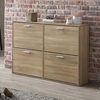 Schuhschrank in Grau - 120x24x81cm (LxBxH) Bild 2