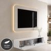 Planetmöbel TV Board 160 cm Weiß, TV Schrank mit 2 Klappen als Stauraum, Lowboard hängend oder stehend, Sideboard Wohnzimmer Bild 5