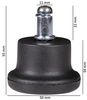 Amstyle Möbelrolle 5x Gleiter Fußgleiter Bürostuhl Möbelgleiter Bodengleiter Schwarz, (5er Set Design Kunststoff Bodengleiter Schwarz, Set besteht aus 5 Rollen), Fußgleiter f. Bürostuhl Rund 11 mm Pin Durchmesser Bild 2