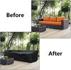 DKHLYB Abdeckung für Gartenmöbel Multi Größe Gartenmöbel Abdeckung 600D Oxford Gewebe Schutzhülle Wasserdicht Winddicht UV-Beständiges für Gartentische und Möbelsets Schwarz 170 x 80 x 90 cm Bild 5