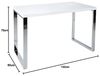 Design Laptoptisch White Desk 120x60 cm Hochglanz weiß Schreibtisch Tisch Bürotisch Bild 2