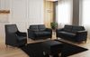 CAVADORE Leder 3er-Sofa Palera / Landhaus-Couch mit Federkern + massiven Holzfüßen / 179 x 89 x 89 / Leder Schwarz Bild 2