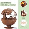 Kobolo Dekoobjekt Feuerschale Feuerkorb FOREST mit Motiv - Metall (1 St), in Rostoptik Bild 2