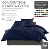 Bettwaesche-mit-Stil Mako-Satin Spannbettlaken dunkelblau 160x200cm Höhe 21-30cm Bild 4