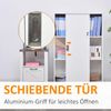 HOMCOM Aktenschrank, Büroschrank mit Türen, großer Bürocontainer mit 3 Regal und 2 Fächern, Aufbewahrungsschrank, E1 Spanplatte, Weiß, 80 x 40 x 120 cm Bild 4