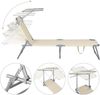 Casaria 'Hawaii' Sonnenliege mit verstellbarem Sonnendach, beige Bild 4