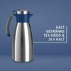 Emsa Isolierkanne Soft Grip, 1 l, (1-St), Quick Tip Verschluss, rutschfester Halt, 12 h heiß, 24 h kalt Bild 5