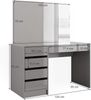 Schminktisch Sherry Grau 120 cm Vicco Bild 3