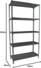 Simonrack Schwerlastregal, Lagerregal, 200 x 120 x 50 cm, Metallregal, Kellerregal, Biegestelle 200 kg, 5 Fachböden, Anthrazit/Verzinkt - Simonclick Bild 2