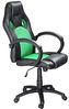 BAKAJI Sportsessel, Bürostuhl, 4 Räder, 360° drehbar, Modell Racer Gaming, extra luxuriös, aus Kunstleder, Schwarz und Stoff (Grün) Bild 5