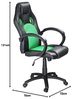 BAKAJI Sportsessel, Bürostuhl, 4 Räder, 360° drehbar, Modell Racer Gaming, extra luxuriös, aus Kunstleder, Schwarz und Stoff (Grün) Bild 3