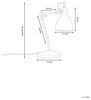 'Monsan' Büroleuchte Messing Stahl 44 cm verstellbarer Schirm Schwenkarm Kabel mit Schalter Industrie Look Bild 3
