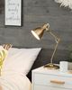 'Monsan' Büroleuchte Messing Stahl 44 cm verstellbarer Schirm Schwenkarm Kabel mit Schalter Industrie Look Bild 2