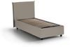 Talamo Italia - Cinzia-Einzelbett, Bettkasten mit Kunstlederbezug, 100 % Made in Italy, Öffnung vorne, inklusive Matratze 90x200 cm, Taupe Bild 4