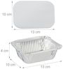 relaxdays Lunchbox Aluschalen mit Deckel 100er Set, Aluminium Bild 4