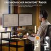 HOMCOM Computertisch L-förmig, 137 x 140 x 139,5 cm, mit 6 Ablagen, Monitorständer (Bürotisch, 1-St, Eckschreibtisch), mit Monitorständer, USB, Steckdose, für Homeoffice, Büro, Schwarz Bild 5