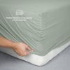Blumtal Luxus Spannbettlaken 180x200 cm Boxspringbett bis 40cm Höhe - Oeko-Tex Zertifizierte Baumwoll Bettlaken 180x200 Boxspringbett - Spannbettlaken 180x200 cm Baumwolle - Summer Green Bild 5
