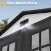 YITAHOME Kunststoff Gartenhaus 6x4.4 Fuß mit Boden, Wetterfester Aufbewahrungsschuppen mit verschließbaren Türen, Fenstern & Belüftung für Gartenwerkzeuge, Fahrräder, 183 x 135 x 208 cm, Grau Schwarz Bild 4