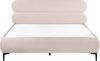 Bett mit Lattenrost Samtstoff LESSAY 180 x 200 cm Hellbeige Bild 4