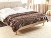 Beliani 'DELICE' Tagesdecke, Stoff, Acryl / Polyester braun, 200 x 220 cm Bild 2