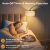 YICAIZI Stehlampe Wohnzimmer - 9W LED Dimmbar Bogenlampe mit Fernbedienung & RGB E27 Lampe, Bogen Stehende Lampe 900 Lumen Stehend Leselampe mit 3 Farbtemperaturen für Schlafzimmer, Büro, Schwarz Bild 5