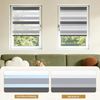Grandekor Doppelrollo Klemmfix ohne Bohren Weiß-Grau-Anthrazit 50x150 cm(Stoffbreite 46cm) Fenster Rollos für innen Klemmrollos Duo Rollos für Fenster ohne Bohren mit Bohren Privatschutz Zebrarollo Bild 4