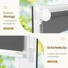 Grandekor Doppelrollo Klemmfix ohne Bohren Weiß-Grau-Anthrazit 50x150 cm(Stoffbreite 46cm) Fenster Rollos für innen Klemmrollos Duo Rollos für Fenster ohne Bohren mit Bohren Privatschutz Zebrarollo Bild 3