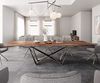 Esstisch Edge 300x100 XL Akazie Braun Spider Flachstahl Edelstahl Live-Edge Bild 4