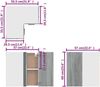 vidaXL Eck Hängeschrank, Wandschrank für Küche, Eckschrank mit viel Stauraum, Küchenschrank Schwebeschrank Küchenmöbel, Grau Sonoma Holzwerkstoff Bild 3