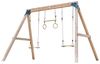 AXI Maya Doppelschaukel & Trapez in Braun aus FSC Holz Schaukel mit Gestell für 2 oder 3 Kinder | Braun | Holz | 299 cm Bild 5