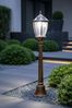 Arnusa LED Gartenleuchte Solarleuchte Kupferfarben Gartenlaterne Außenleuchte Sockelleuchte, Farbsteuerung, LED fest integriert, Warmweiß, Kaltweiß, kabellos klassische Solarlampe Außen Bild 2