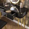 Schminktisch Grace Schwarz 100 cm mit LED Beleuchtung und Hocker Vicco Bild 5