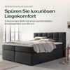 Möbelfreude Boxspringbett Bea, gesteppt, 7-Zonen Taschenfederkern, Visco Topper Polsterbett, Anthrazit H2/H3, 220x220 cm Bild 3