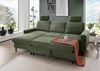 Ecksofa >Pris< Schlaffunktion, Stauraum, dunkelgrün - 234x88x147 (BxHxT) Bild 2