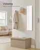 Songmics Sitzbank mit Stauraum, klappbare Sitztruhe, Aufbewahrungsbox, 38 x 76 x 38 cm, Deckel klappbar, bis 300 kg belastbar, für Flur, Wohnzimmer, Schlafzimmer, Kamelbraun LSF046K01 Bild 2