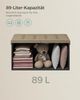 Songmics Sitzbank mit Stauraum, klappbare Sitztruhe, Aufbewahrungsbox, 38 x 76 x 38 cm, Deckel klappbar, bis 300 kg belastbar, für Flur, Wohnzimmer, Schlafzimmer, Kamelbraun LSF046K01 Bild 5