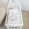 Herding babybest Wiegenbettwäsche, Häschen, Kopfkissenbezug 35x40 cm, Bettbezug 80x80 cm, 100% Baumwolle, Beige Bild 3