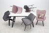 PLAYBOY - Esszimmerstuhl SAMANTHA", 2er Set, gepolsterter Sitz und Rücken, Samtstoff in Rosa, Metallfuss in Anthrazit Matt" Bild 5