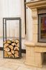 Kaminholzregal Kaminholzständer 100cm Grau 80003 Holzkorb Kaminholzhalter Regal Bild 5