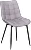 WOLTU 4 x Esszimmerstühle 4er Set Esszimmerstuhl Küchenstuhl Polsterstuhl Design Stuhl mit Rückenlehne, mit Sitzfläche aus Samt, Gestell aus Metall, Hellgrau, BH142hgr-4 Bild 4