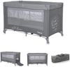 Lorelli Reisebett Noemi 2 Ebenen seitliche Öffnung Matratze Räder Tragetasche dunkelgrau Bild 4