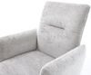 Drehstuhl Jova-Flex mit Armlehnen Chenille Silbergrau Kreuzgestell breit Edelstahl 360° drehbar Wippfunktion Taschenfederkern Bild 5