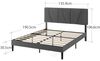 Zinus Platform, Steel, Dark Grey, 135x190 cm Bild 2