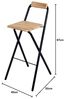 Urban Living Barhocker Bistro Hocker Hochstuhl klappbarer FRIENDS Tresenhocker (Max. Belastbarkeit 120 Kg), Sitzhöhe: 75 cm Bild 3