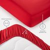 Blumtal® Spannbettlaken 140x190 cm - Bettlaken 140x190 aus Microfaser im 2er Set - Oekotex zertifiziertes Spannbetttuch 140x190 - Spannbettlaken 140x190 / Spannleintuch 140x190 cm - Bettlaken - Rot Bild 3