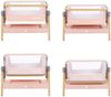 Kikkaboo Beistellbett Nanna Matratze höhenverstellbar Moskitonetz Räder Korb pink Bild 5