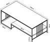 Couchtisch Klibro 120x60x42 cm Marmoroptik, weiß/Goldfarben [en. casa] Bild 2