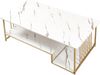 Couchtisch Klibro 120x60x42 cm Marmoroptik, weiß/Goldfarben [en. casa] Bild 5